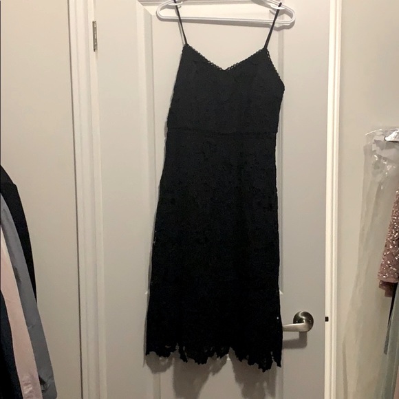 Bebe Black A Line Lace Dress - Picture 1 of 2
